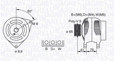 MAGNETI MARELLI 063341695010 -  Генератор